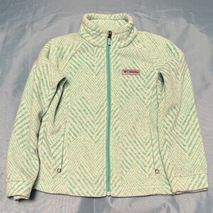 Columbia Kids’ Light Green Chevron Fleece Jacket